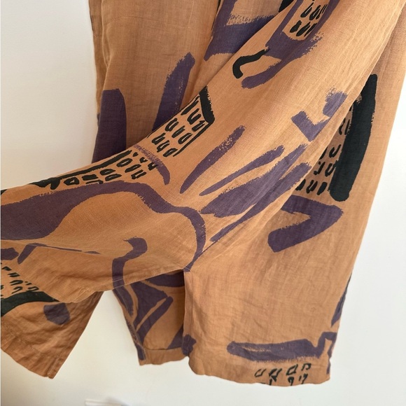 Vintage Betty Jackson Abstract Linen Dress Size 10 - Picture 7 of 12